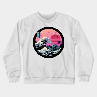 Retro New Wave The Great Wave off Kanagawa Crewneck Sweatshirt